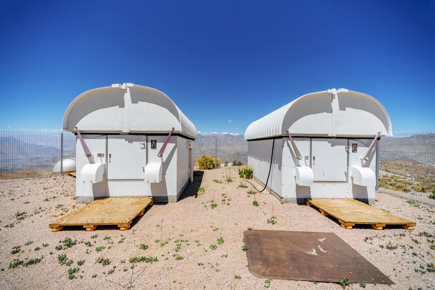 Two ASAS-SN robotic telescope domes at Cerro Tololo Inter-American Observatory