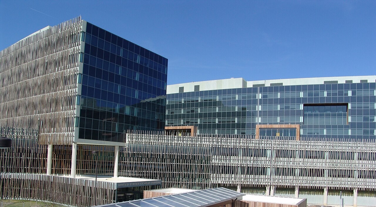 US Census Bureau headquarters — the agency the draft directs to add AI-use and adoption questions to federal surveys