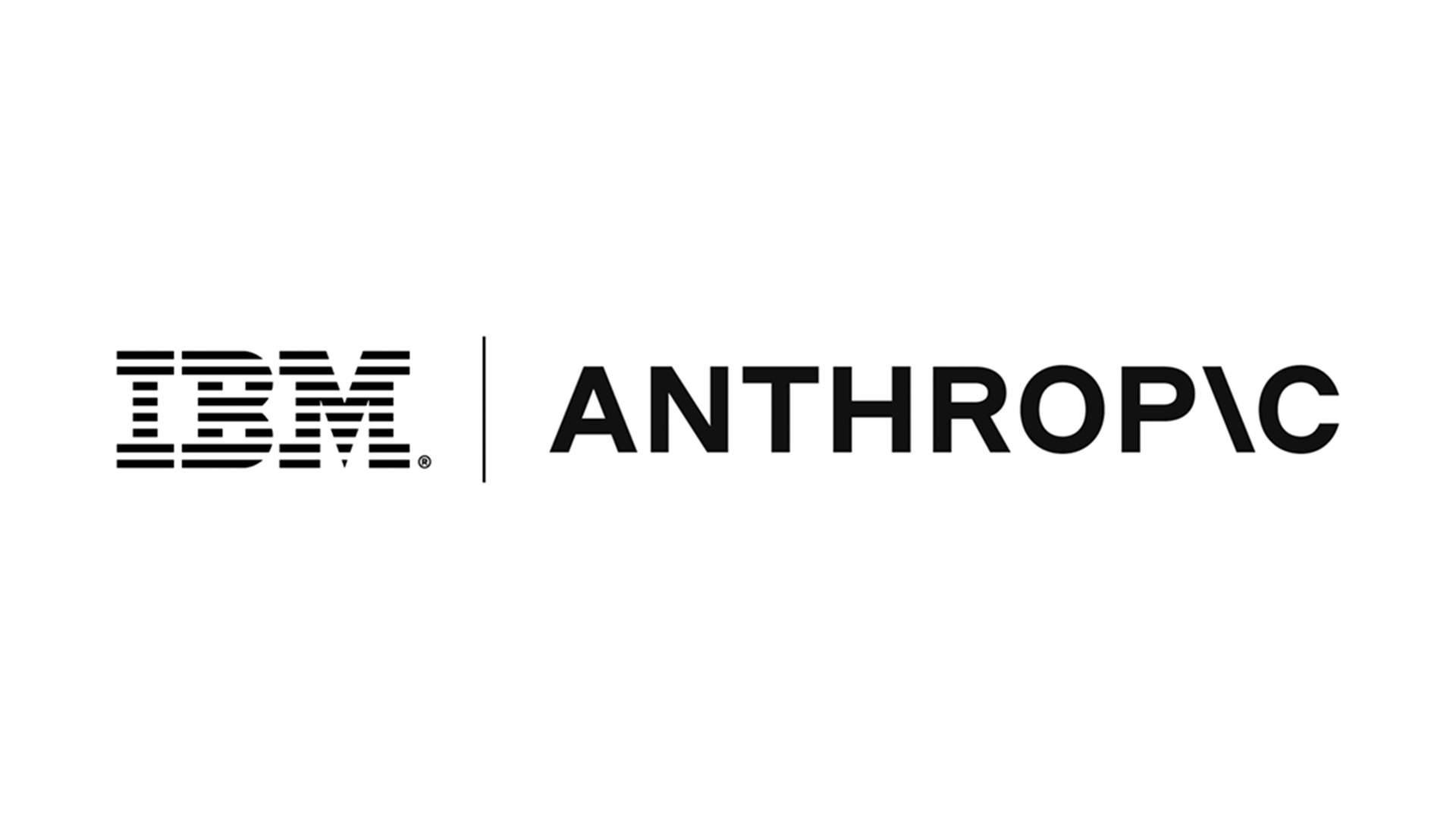 Official IBM and Anthropic partnership logo lockup