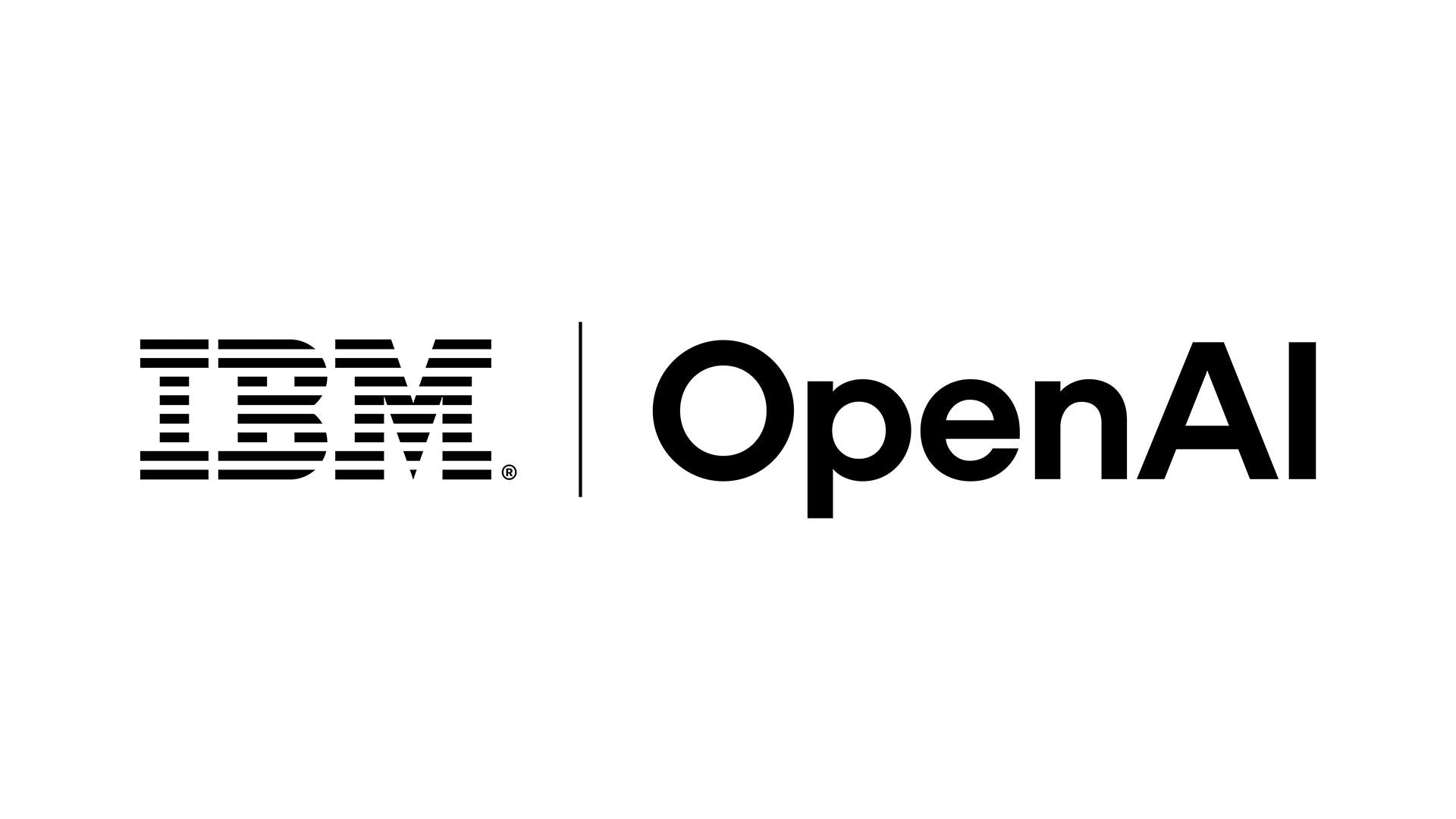 IBM과 오픈AI 파트너십 공식 로고