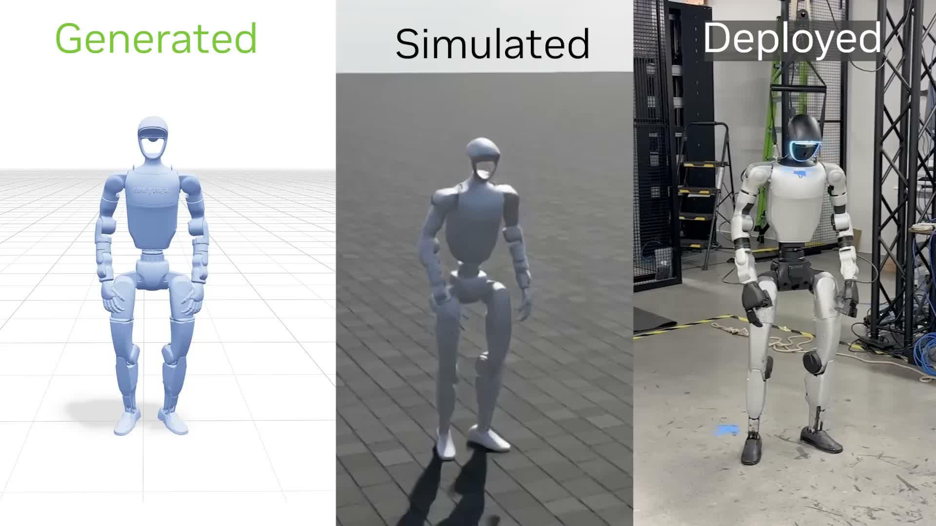 NVIDIA Kimodo dance demo — Unitree G1 humanoid performing a dance motion sequence generated from a text prompt