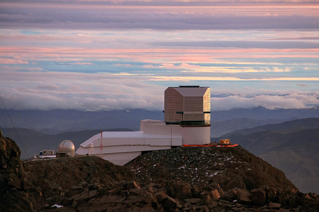 Vera C. Rubin Observatory and the Simonyi Survey Telescope dome atop Cerro Pachón, Chile
