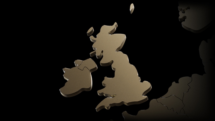 Map graphic of the UK and Ireland used in NVIDIA's announcement of its UK AI infrastructure investment