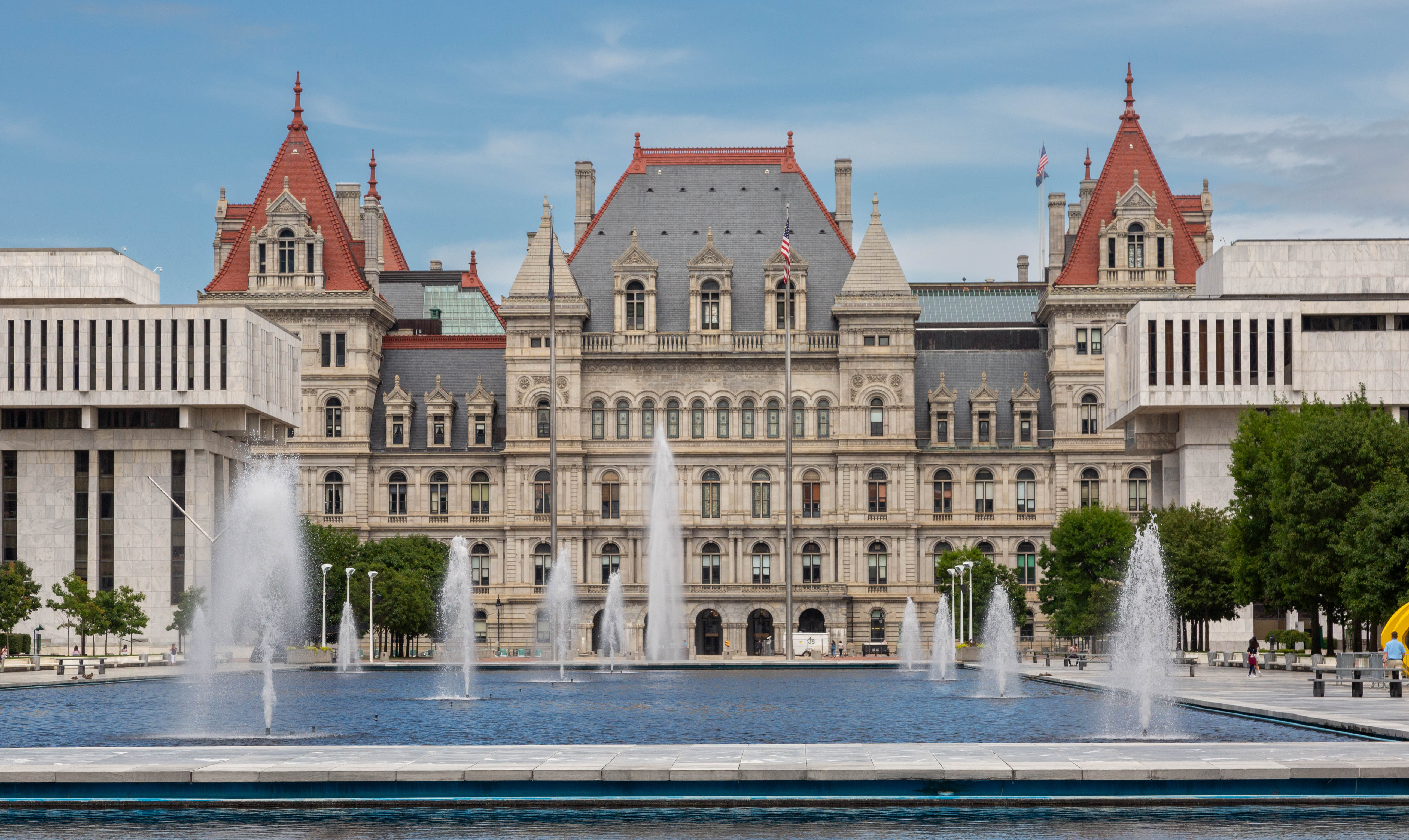 New York State Capitol building in Albany — where the NY FAIR News Act passed both chambers of the legislature