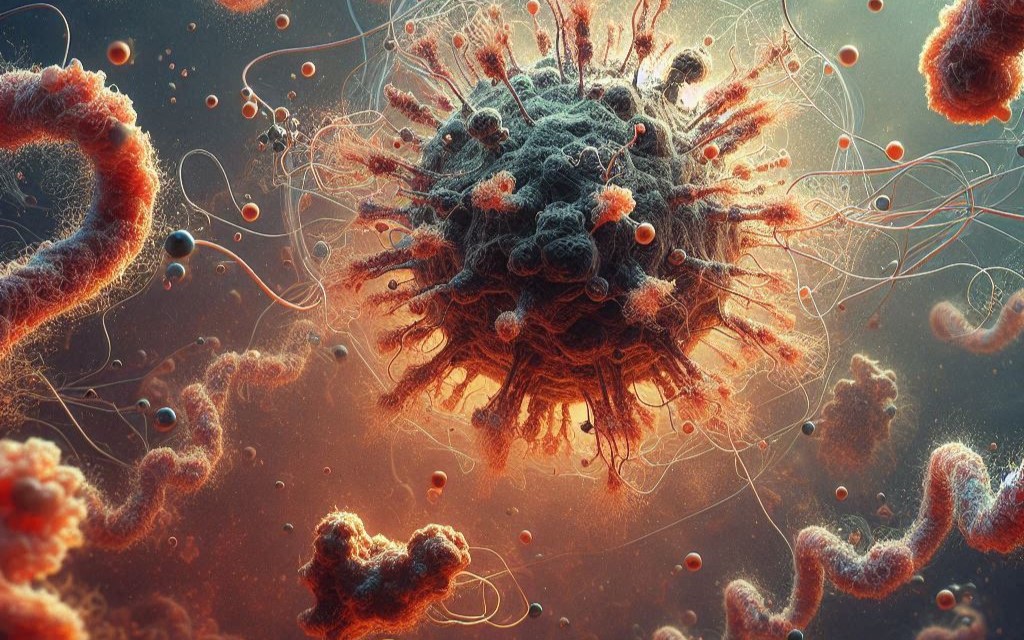 AI-generated illustration representing a protein of unknown function