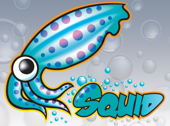 Squid Proxy 공식 마스코트 — AI가 FTP 상태기계를 분석한 네트워크 프록시 소프트웨어