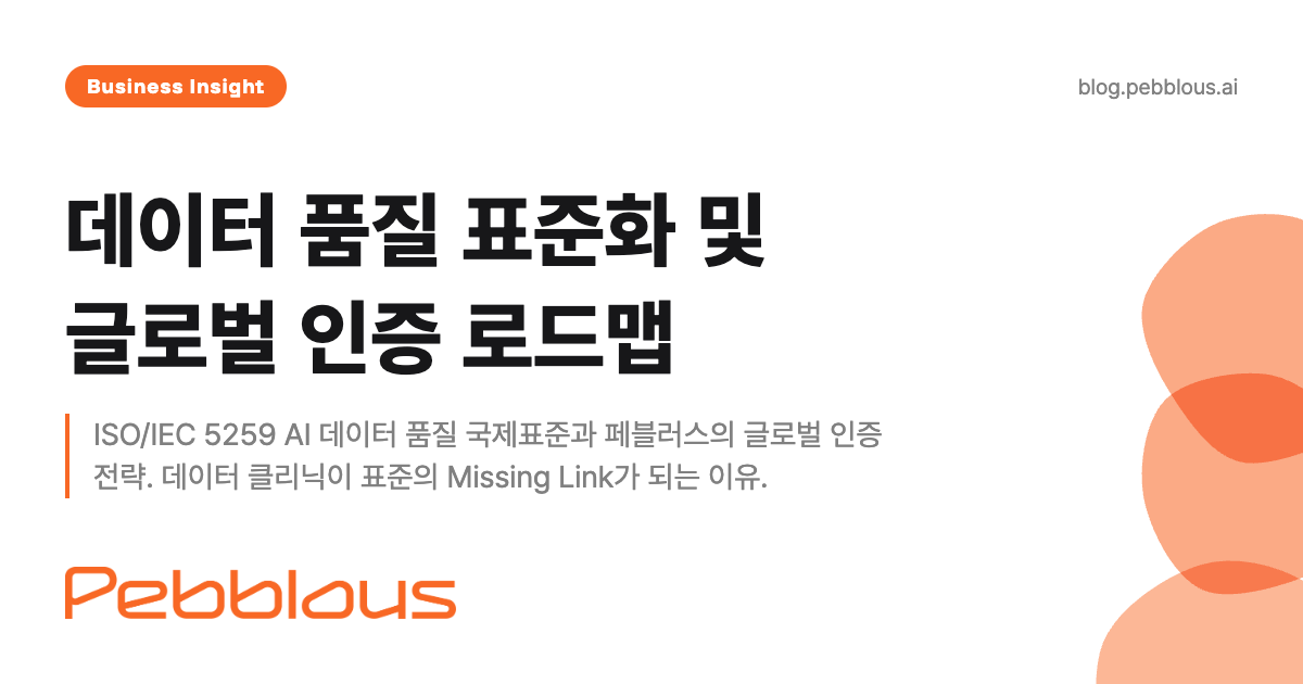 ISO 5259 AI 데이터 품질 인증 로드맵: KOLAS부터 글로벌까지 | 페블러스