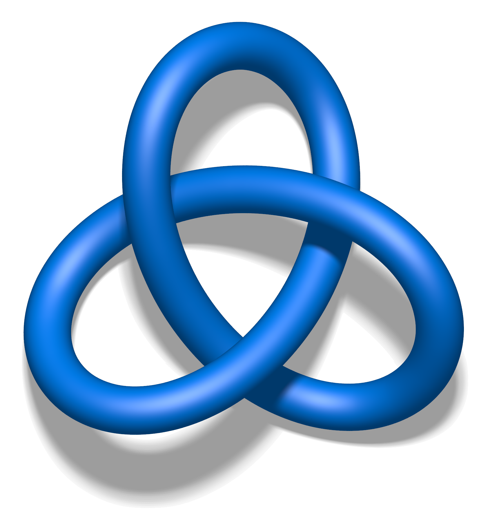 Trefoil knot — a fundamental object in knot theory. In Davies et al. 2021, AI analyzed the geometric features of 243,000 such knots and proposed the conjecture that led to a new theorem