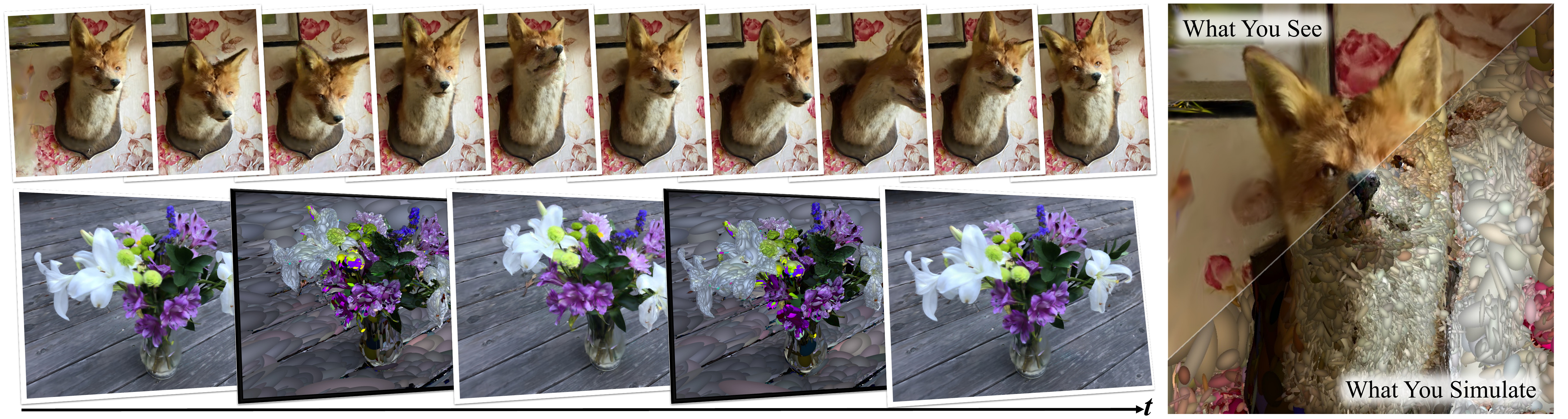 PhysGaussian: 3D Gaussian에 물리 엔진을 결합하여 탄성체 변형과 시간 변화를 사실적으로 시뮬레이션