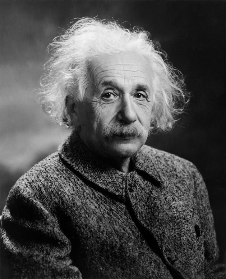 Portrait photograph of Albert Einstein