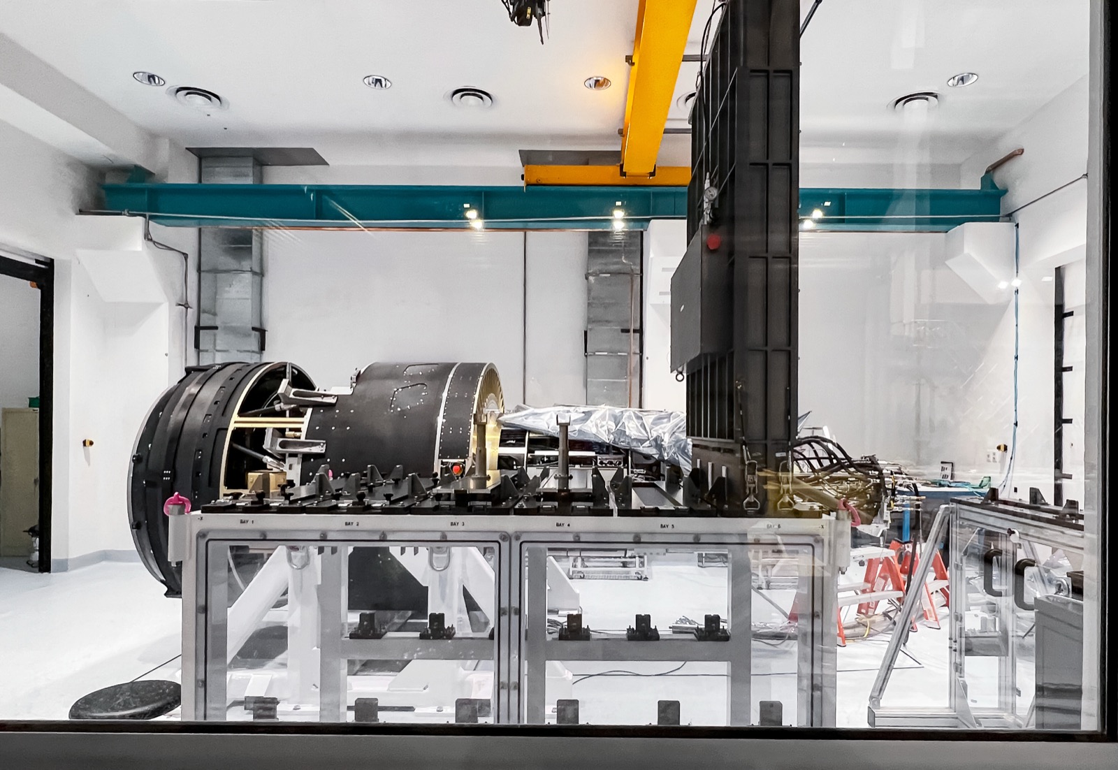 The Rubin Observatory's 3,200-megapixel LSST Camera photographed in a cleanroom during assembly