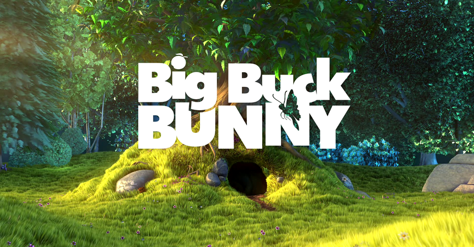 Big Buck Bunny 오프닝 장면 — Blender로 제작된 오픈소스 애니메이션 (2008)