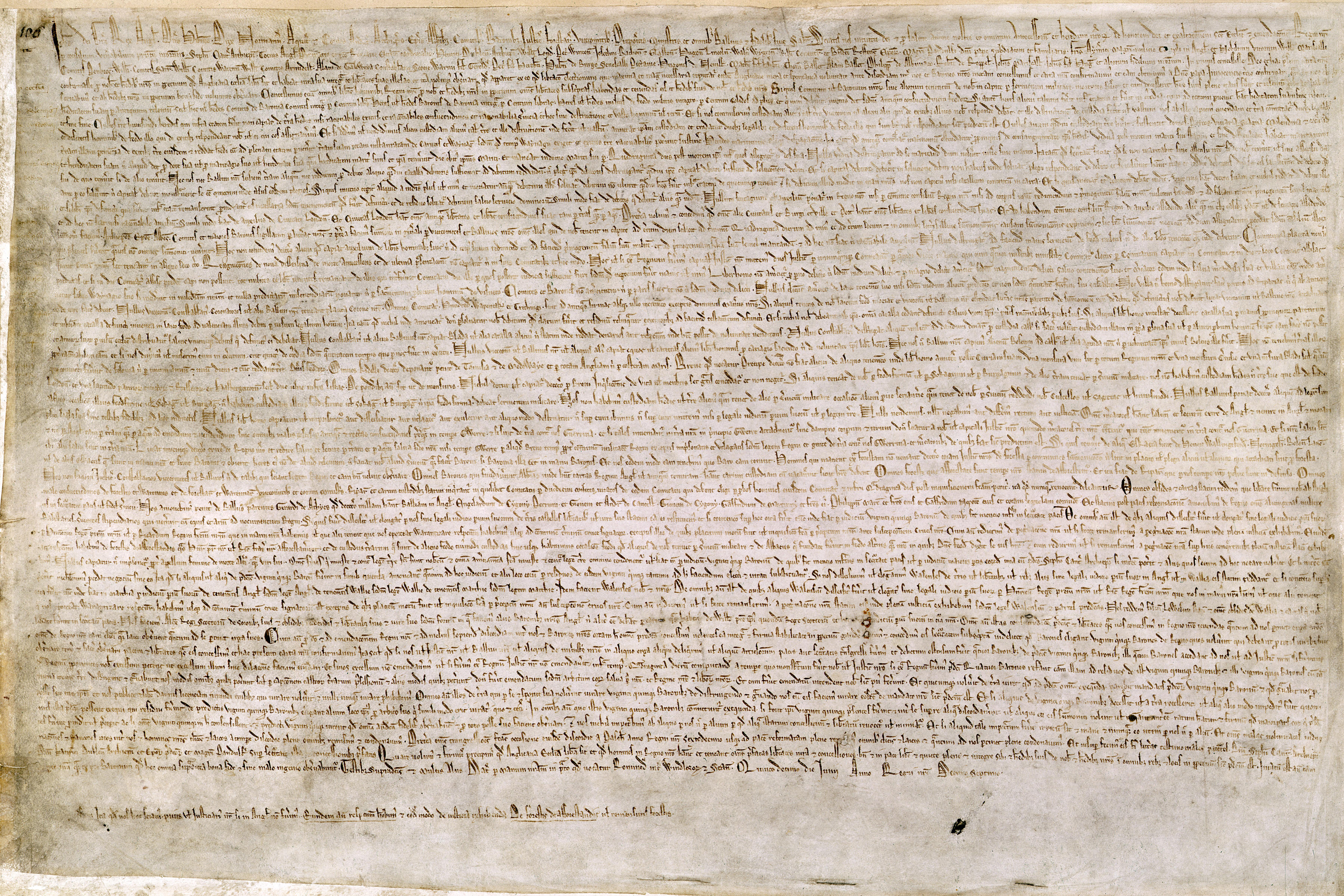 1215년 영국 마그나 카르타 원본 — 봇들이 'Molt Magna Carta'로 이름을 빌려간 800년 전 헌정 문서